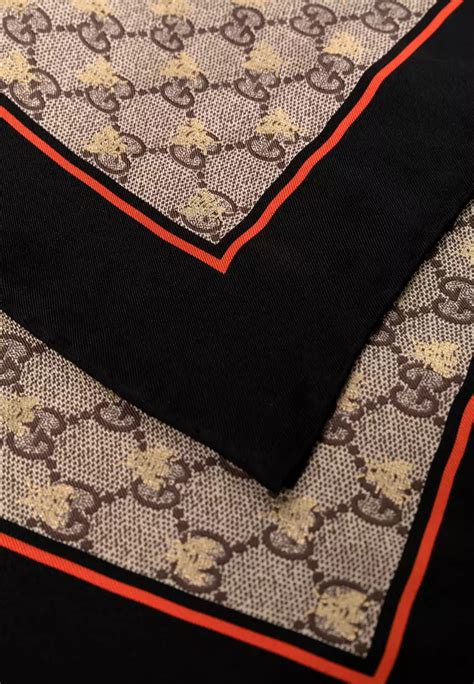 gucci bees and stars scarf|Gucci GG bees silk scarf.